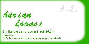 adrian lovasi business card